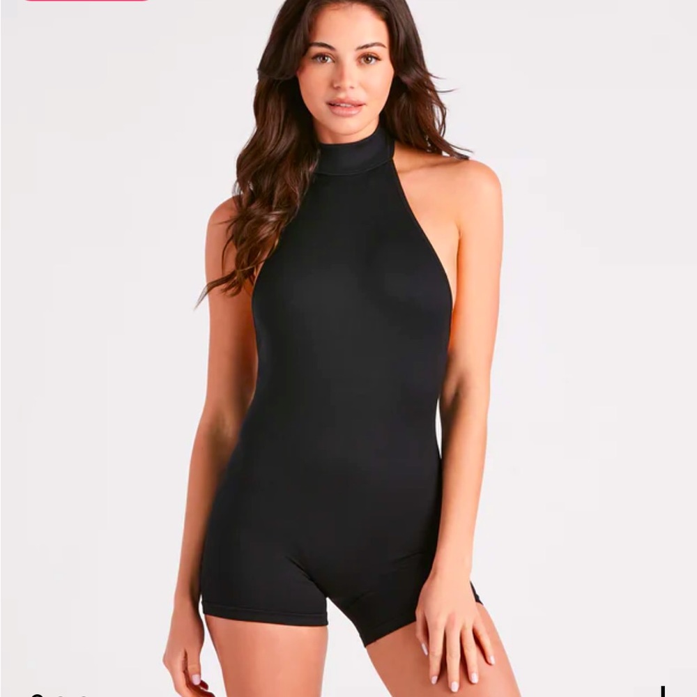 Mockneck romper bodysuit